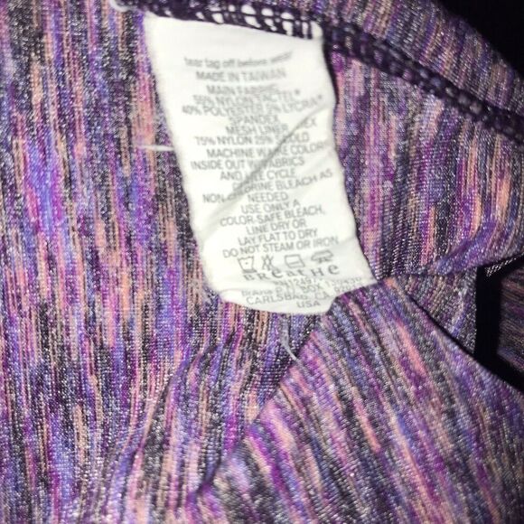 prAna Dresses XS Athletic Amaya Spacedye Purple & Blue Tank Shelf‎ Bra Lot Of 2 - Picture 6 of 12